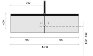 Тумба под раковину Armadi Art Quatro 790-M2-140(70+70)-L-A-LED 140 см с подсветкой серый/антрацит
